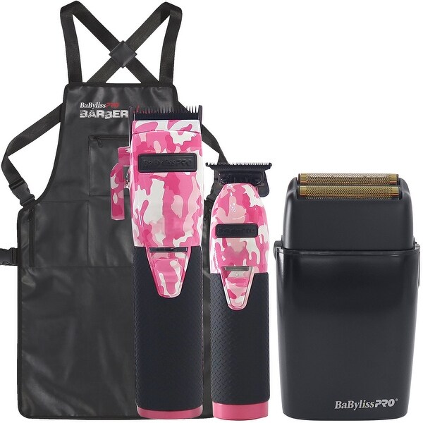 BaByliss Pro LIMITEDFX Pink Camo Clipper and Trimmer Collection